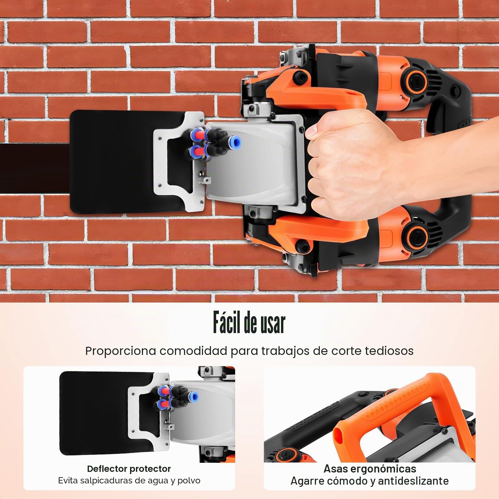 SHZICMY Rozadora de ranura 5200W 10500 RPM, fresadora de ranuras, profundidad de corte: 0-45 mm, ancho de corte: 0-72 mm, fresadora eléctrica de ranuras para pared, tamaño de hoja de sierra: 140 * 20