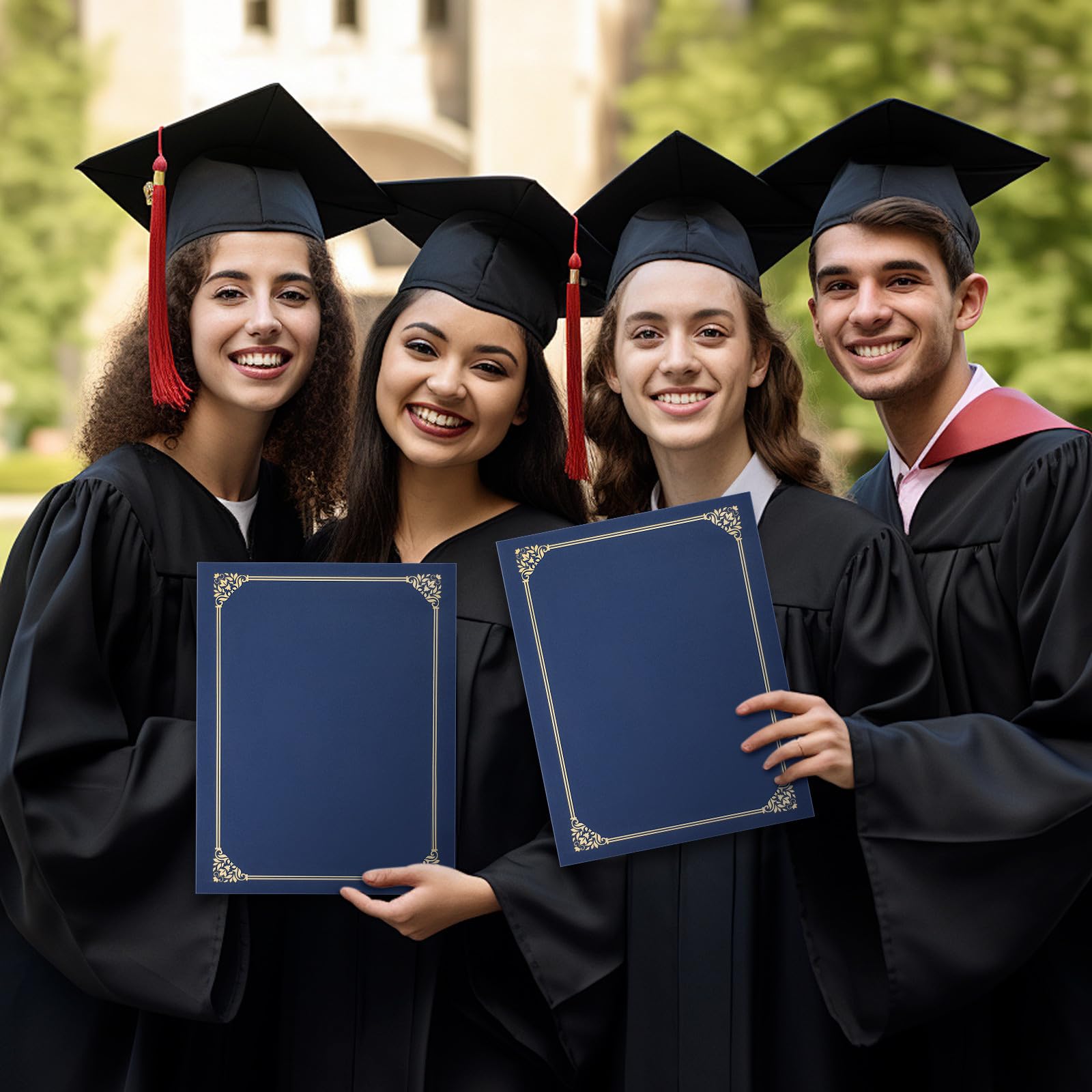 Portacertificati 30 Pezzi con Fogli per Certificati e Diplomi Formato 8,5x11 per Eventi Accademici