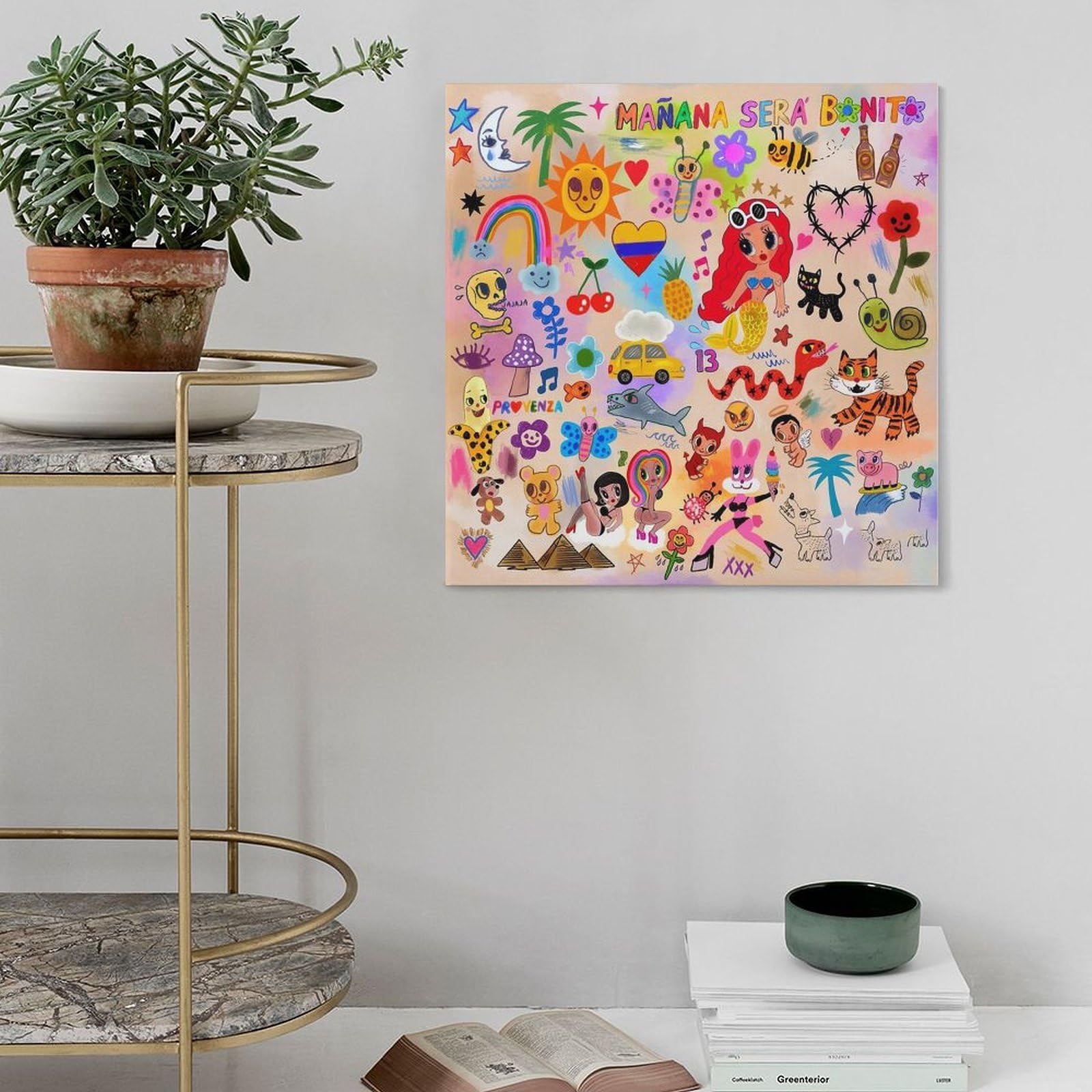 PJEYGF Karol G, Manana Sera Bonito Music Album Poster su tela Poster per la decorazione della casa regalo