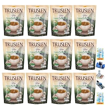 8 Sachets/Pack Truslen Instant Coffee Plus Green Bean Mix Powder Snack 8 in 1 Much Mellow Delicious Intense Good Shape Set 12 D199 By Thaigiftshop [Get Free Tomato Facial Mask]