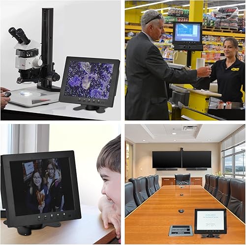 Miniatura 9 de Monitor de seguridad y pantallas de 10.1 pulgadas, resolución de 1024 x 600, entrada HDBNCAVVGAUSB, altavoces duales integrados, monitor LCD