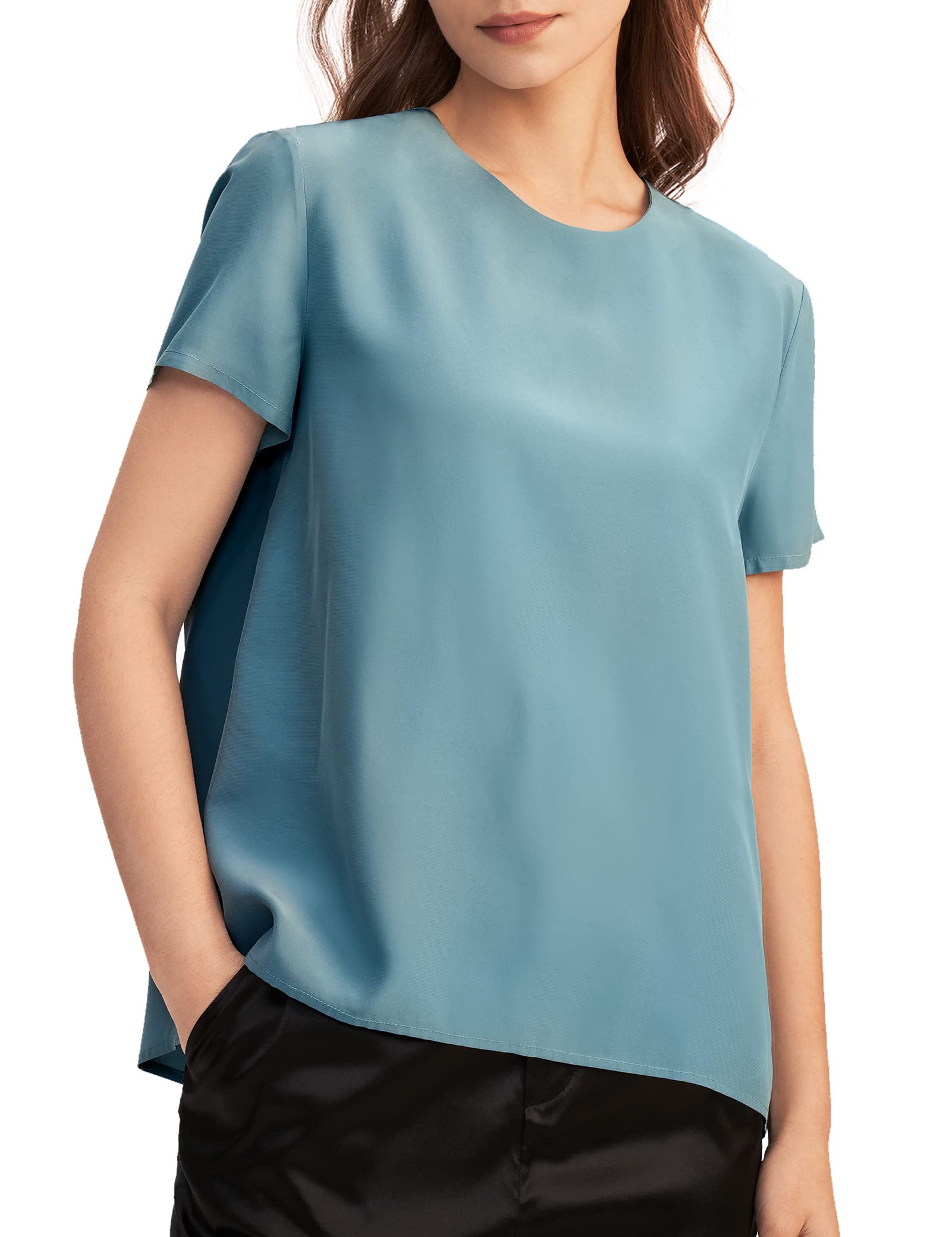 LilySilk Short Sleeve Blouse