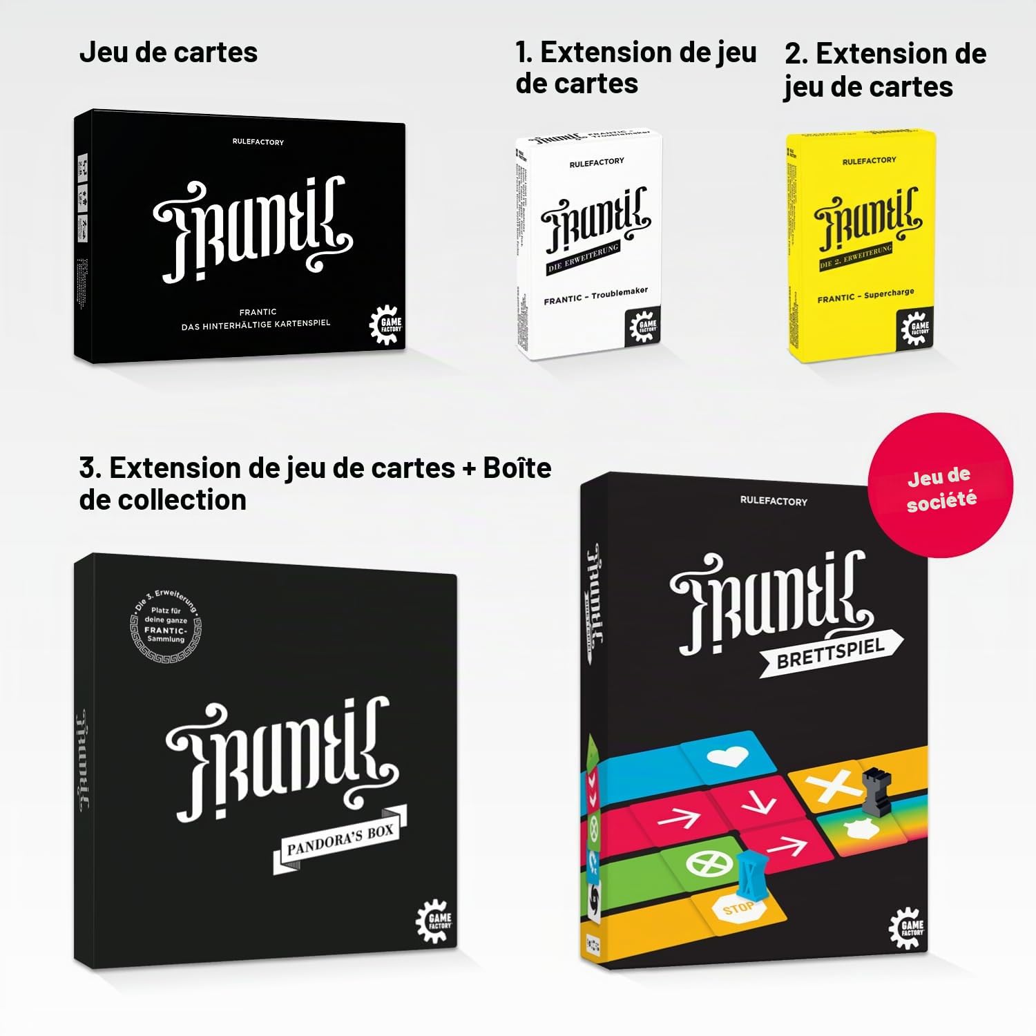 Game Factory 646076 Frantic Jeu de société pour 2 à 6 Personnes à partir de 12 Ans