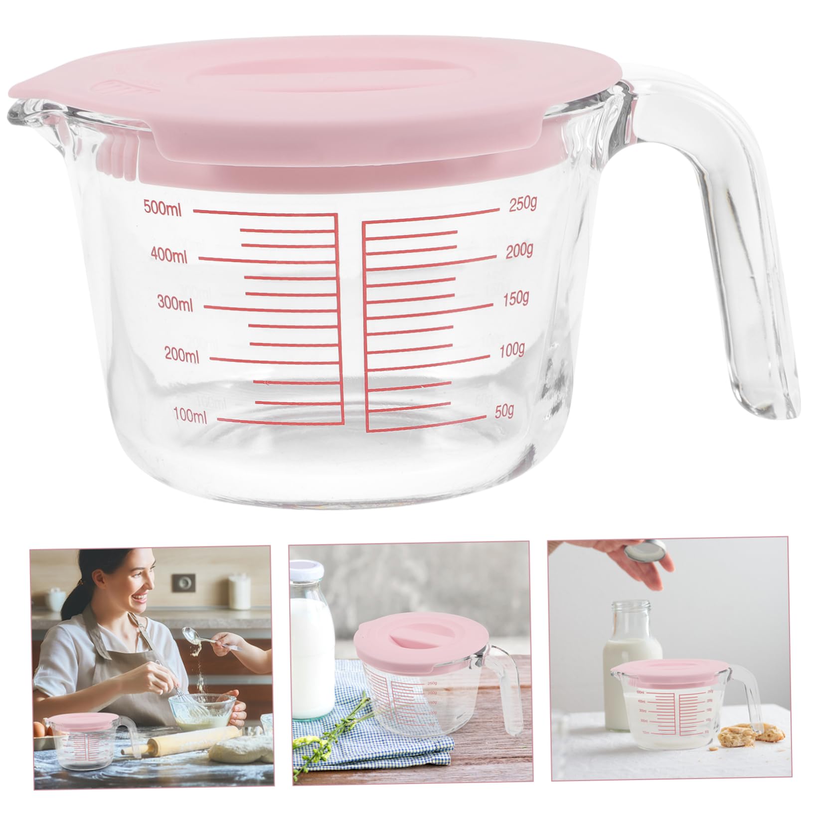 ABOOFAN Tasse à Mesurer Polyvalente en Verre avec Graduations pour Desserts Café
