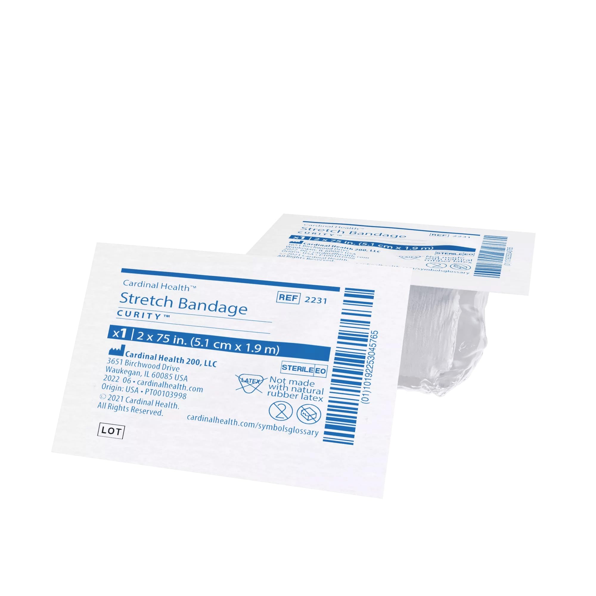 Curity™ Stretch Gauze Bandage, Sterile, 2 x 75IN Relaxed, 1 Ply, Roll, Case of 96