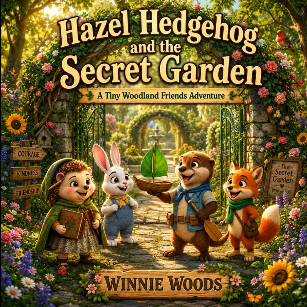 HAZEL HEDGEHOG AND THE SECRET GARDEN: A Heartwarming Woodland Adventure About Curiosity, Teamwork, and Caring for Nature for Children Ages 4–8 (TINY WOODLAND FRIENDS)