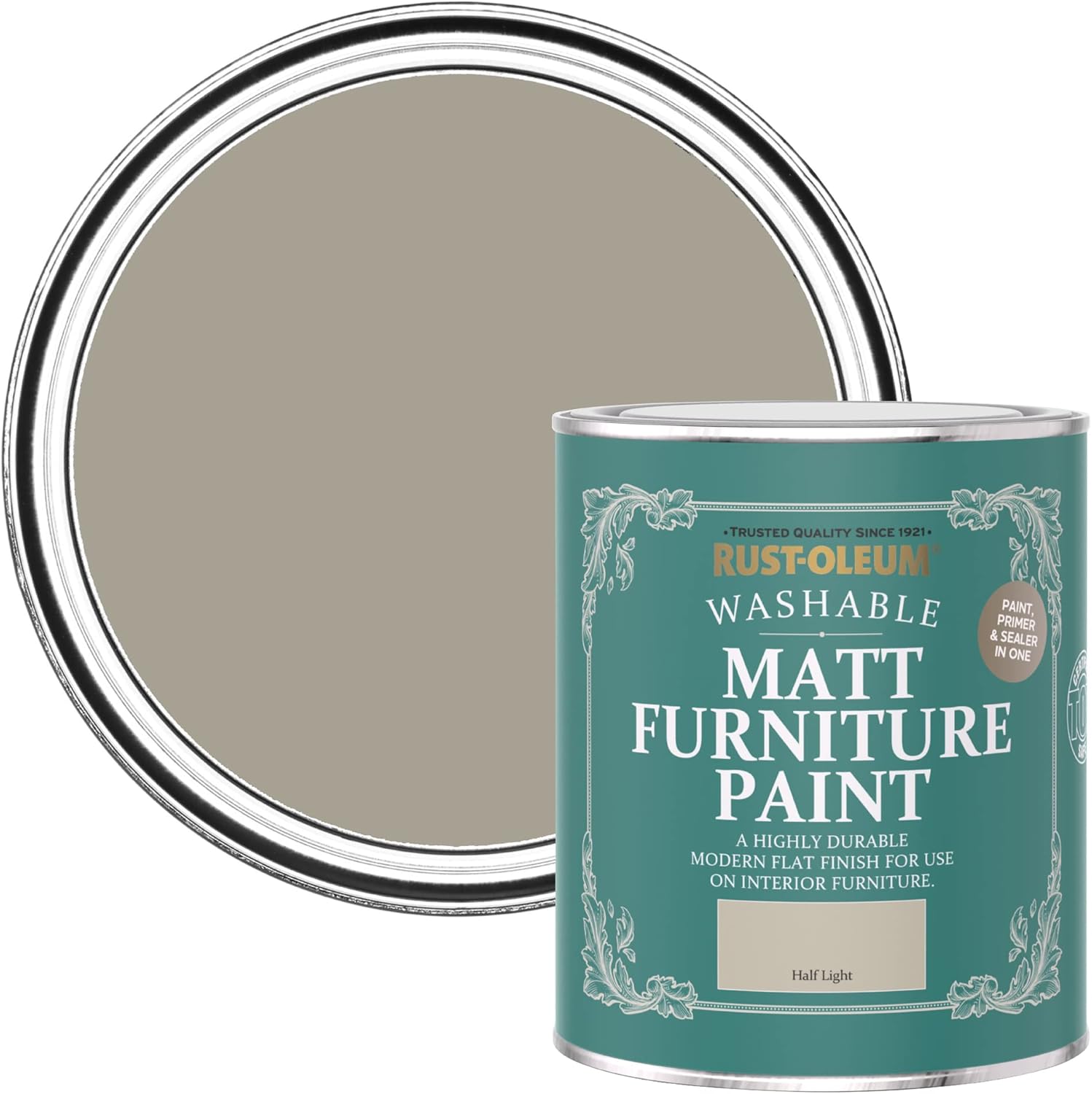 Rust-Oleum Brown Furniture Paint with Matte Finish, Low Odour and Water-Based for Interior Wood - Coffee Deluxe 750 ml