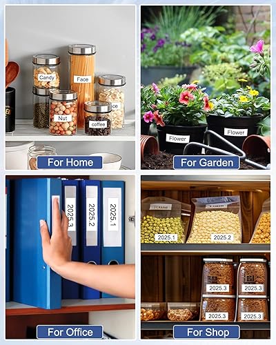 Miniatura 7 de Cruxer Paquete de 1 cinta de etiquetas de repuesto para P-Touch TZe-221 TZ-221, texto negro sobre blanco, laminado de 0.354 in, 0.35 pulgadas,