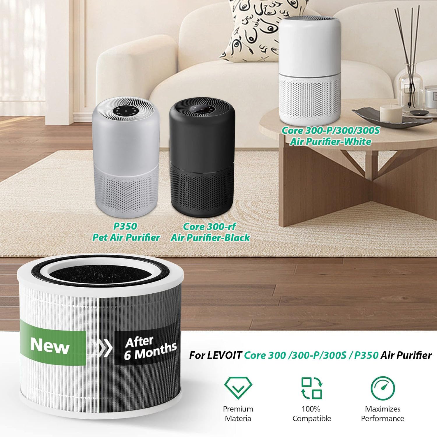 Amazon.co.jp: Core 300フィルター LEVOIT Core 300 & Core 300S