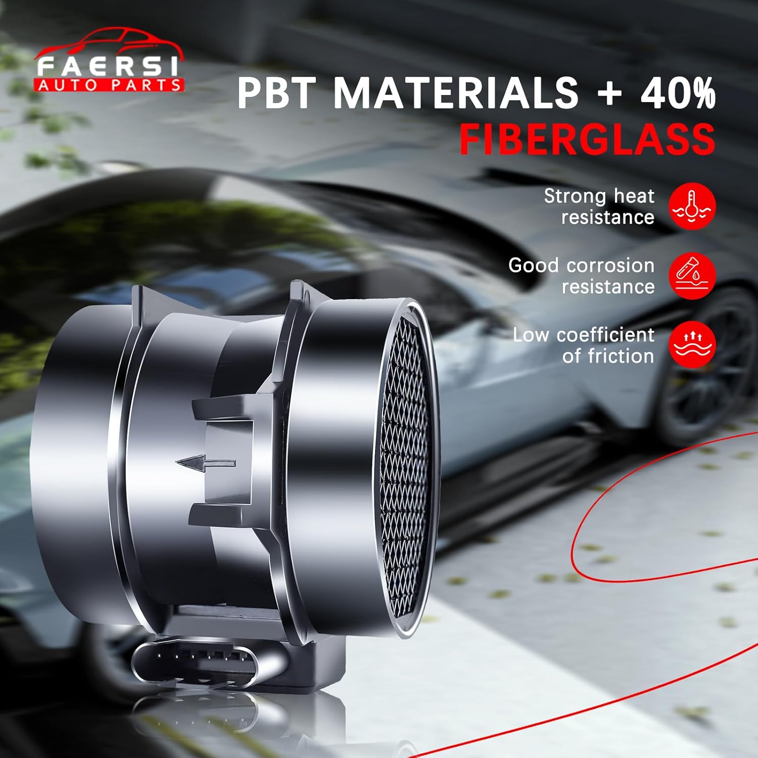 FAERSI Mass Air Flow Sensor Meter MAF Compatible with 2002 2003 2004 2005 2006 BMW 325Ci 325i X3 Z4 2.5L l6 Replace OE# 13627566984 5WK96471 MAF307