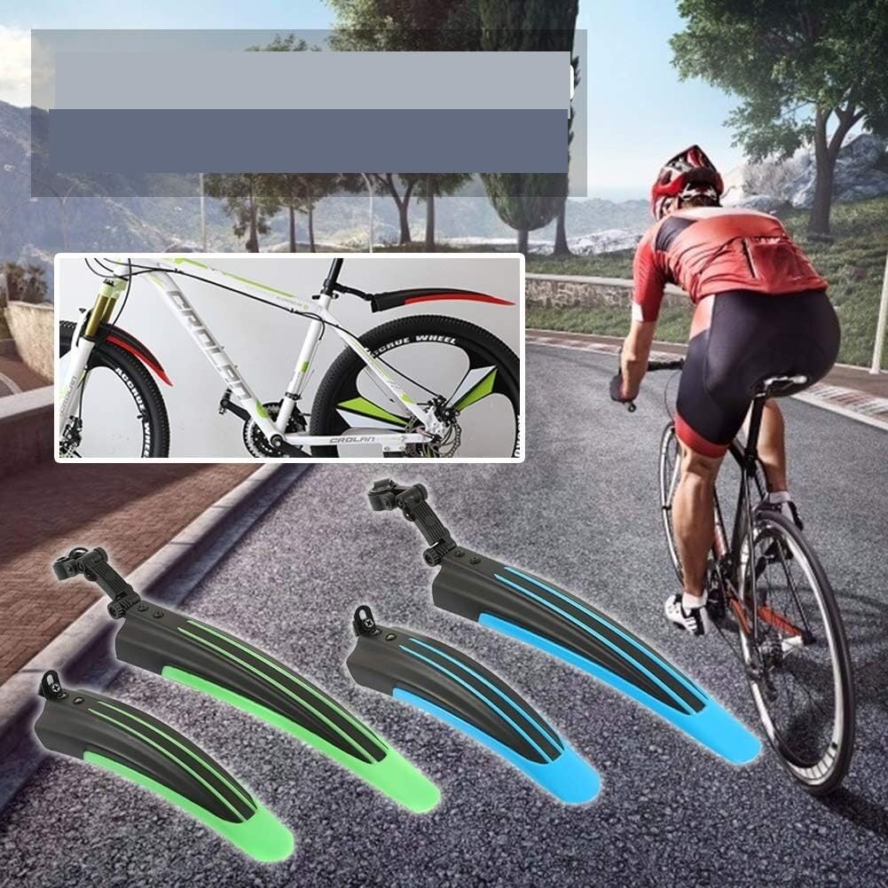 Garde-Boue de vélo, Garde-Boue de vélo électrique, Garde-Boue Avant et arrière pour vélo de Montagne, 2 pièces, Garde-Boue Avant et arrière pour 20 à 26 Pouces (Noir)