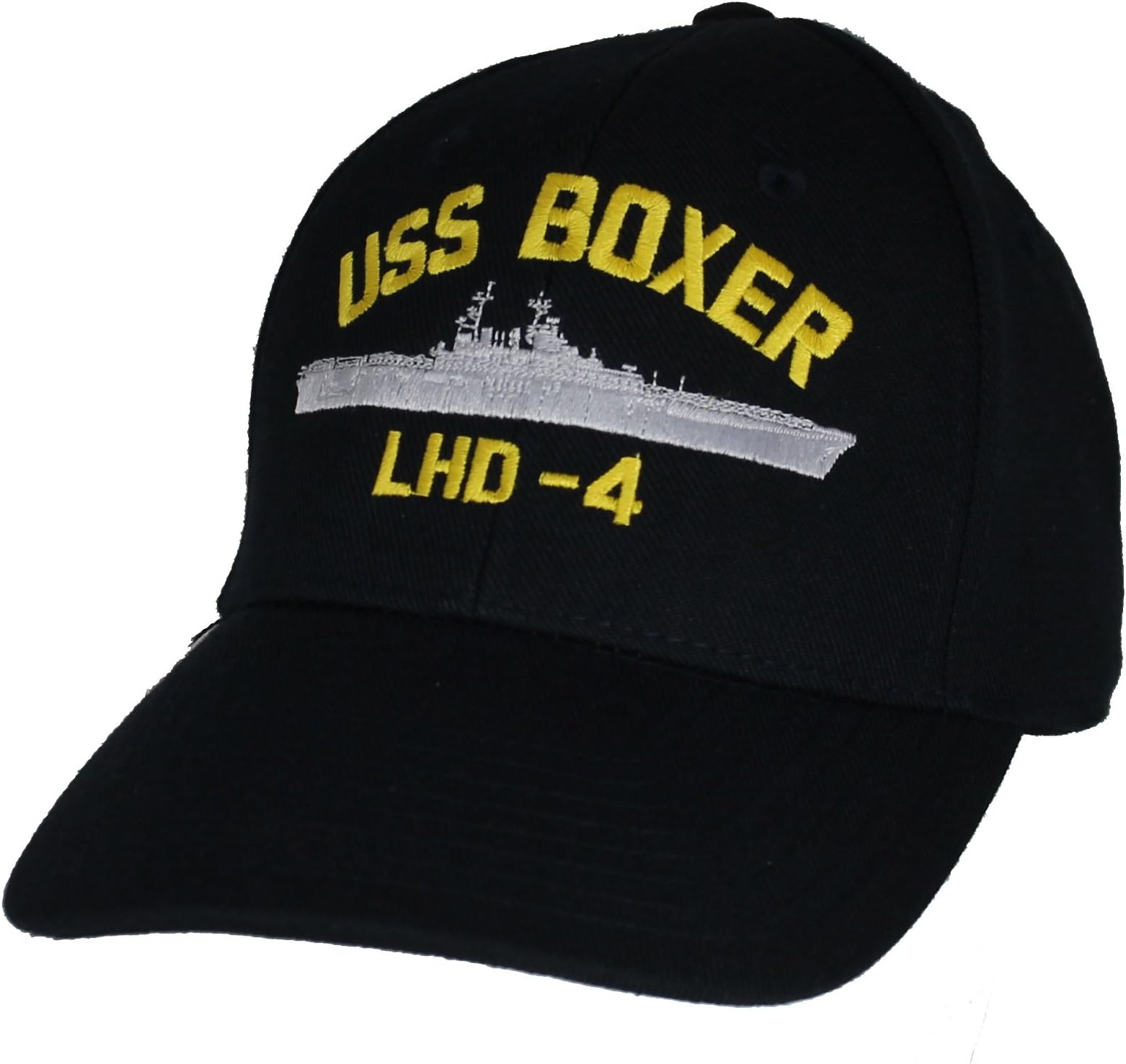 U.S. Navy USS Boxer LHD-4 embroidered baseball cap. Made in USA