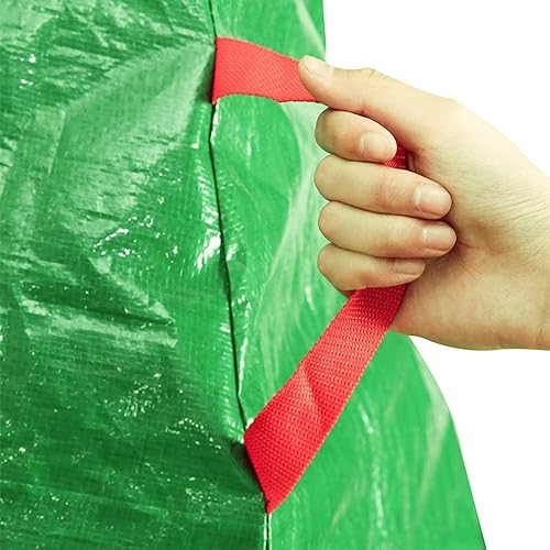 Miniatura 4 de CUSENA Bolsa vertical de almacenamiento para árbol de Navidad se adapta a árboles de Navidad artificiales de hasta 9 pies de alto impermeable y a