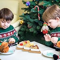 Vista 3 de Angoily Bandeja con Forma de Árbol de Navidad de Cerámica Bandeja de Servir de Navidad Platos para Entretenimiento, Bandeja de Servir Alimentos