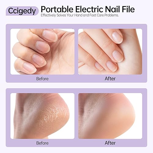 Miniatura 3 de Kit de taladro eléctrico profesional para uñas, lima de uñas eléctrica inalámbrica de 9 velocidades con pantalla LED, máquina de taladro de uñas