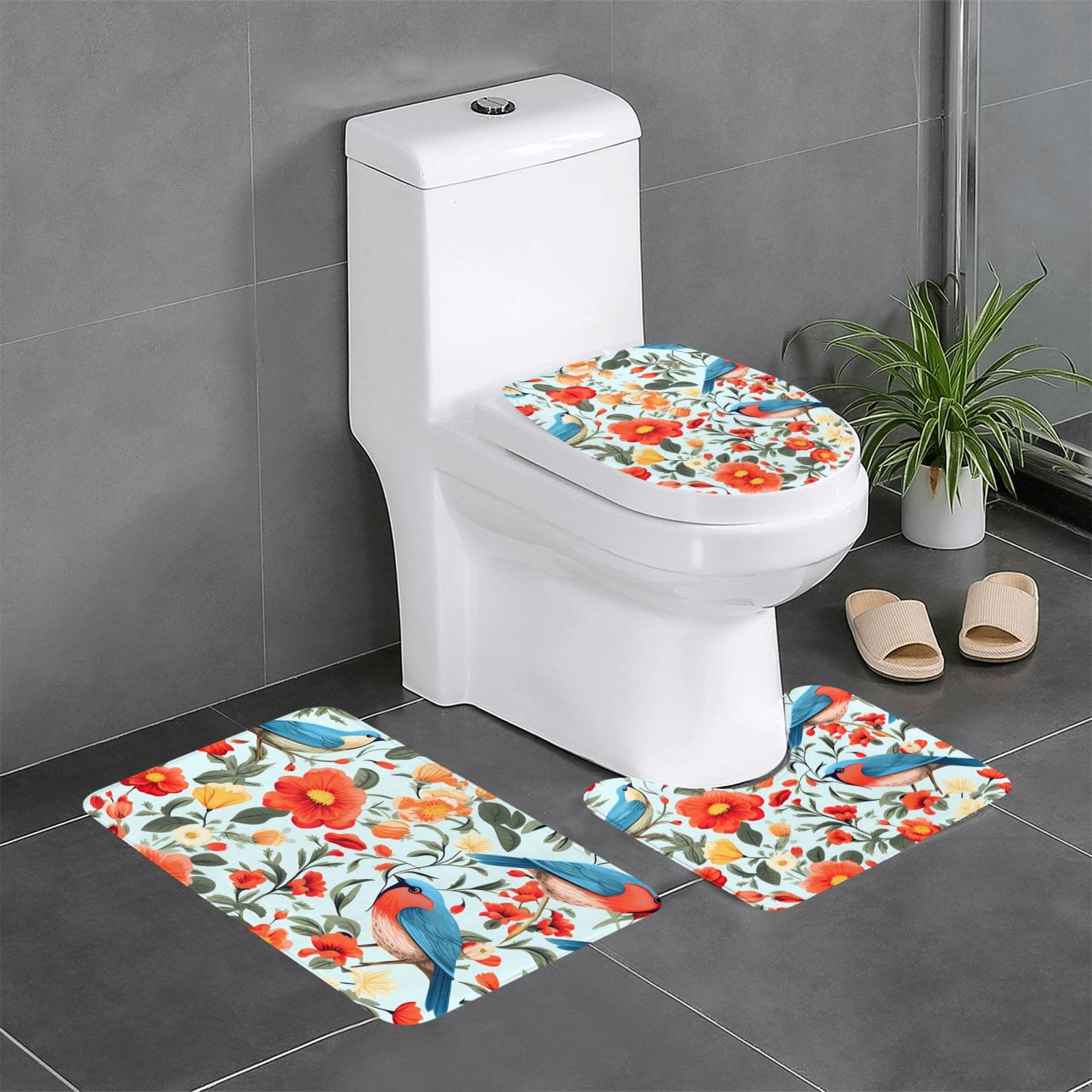 Tapis de bain antidérapant 3 pièces : évitez les glissades devant la coiffeuse
