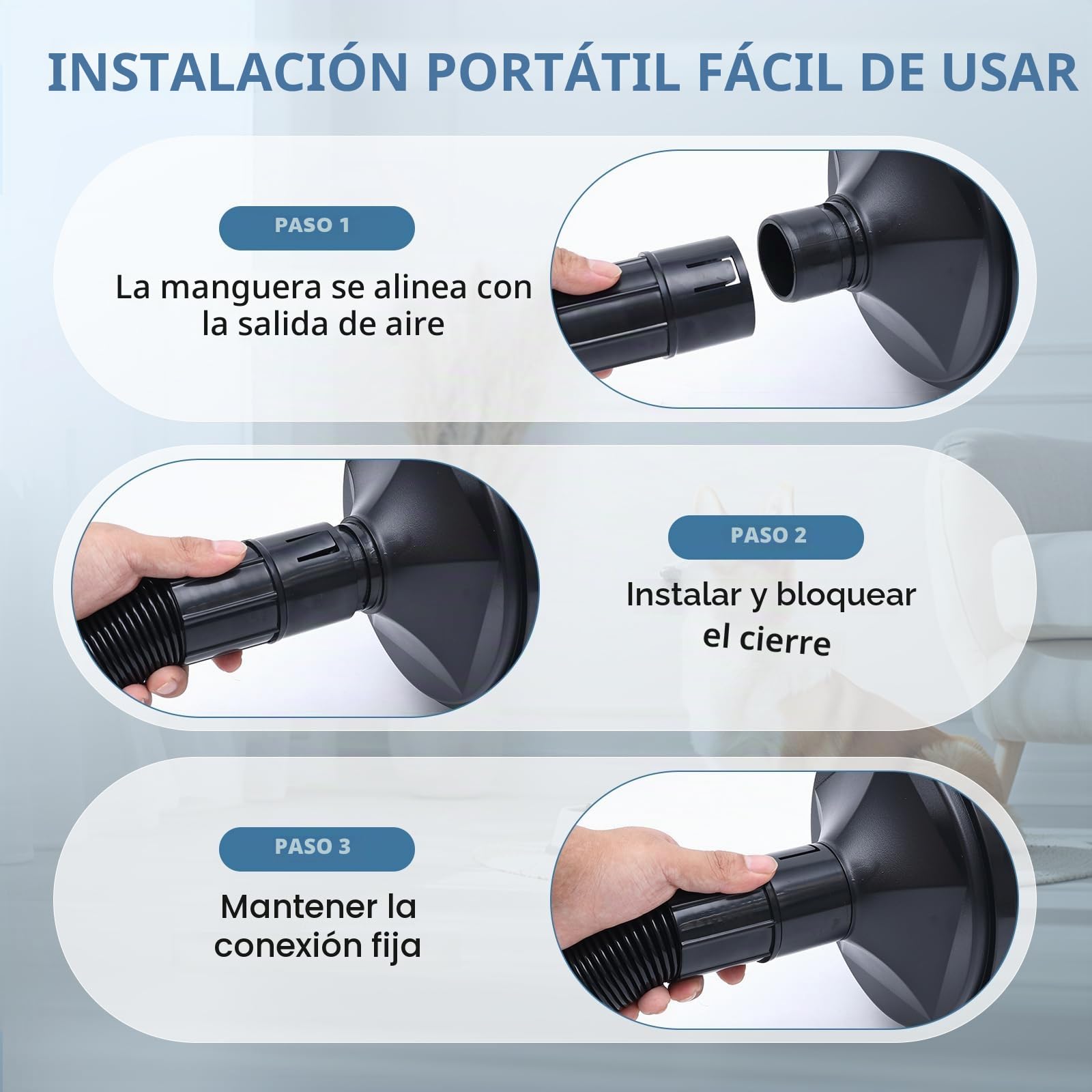 Soplador para Perros, secador de Pelo para Perros de 2800 W, secador de Pelo para Perros de Velocidad y Temperatura Regulables, Menos Ruido secador para Perros