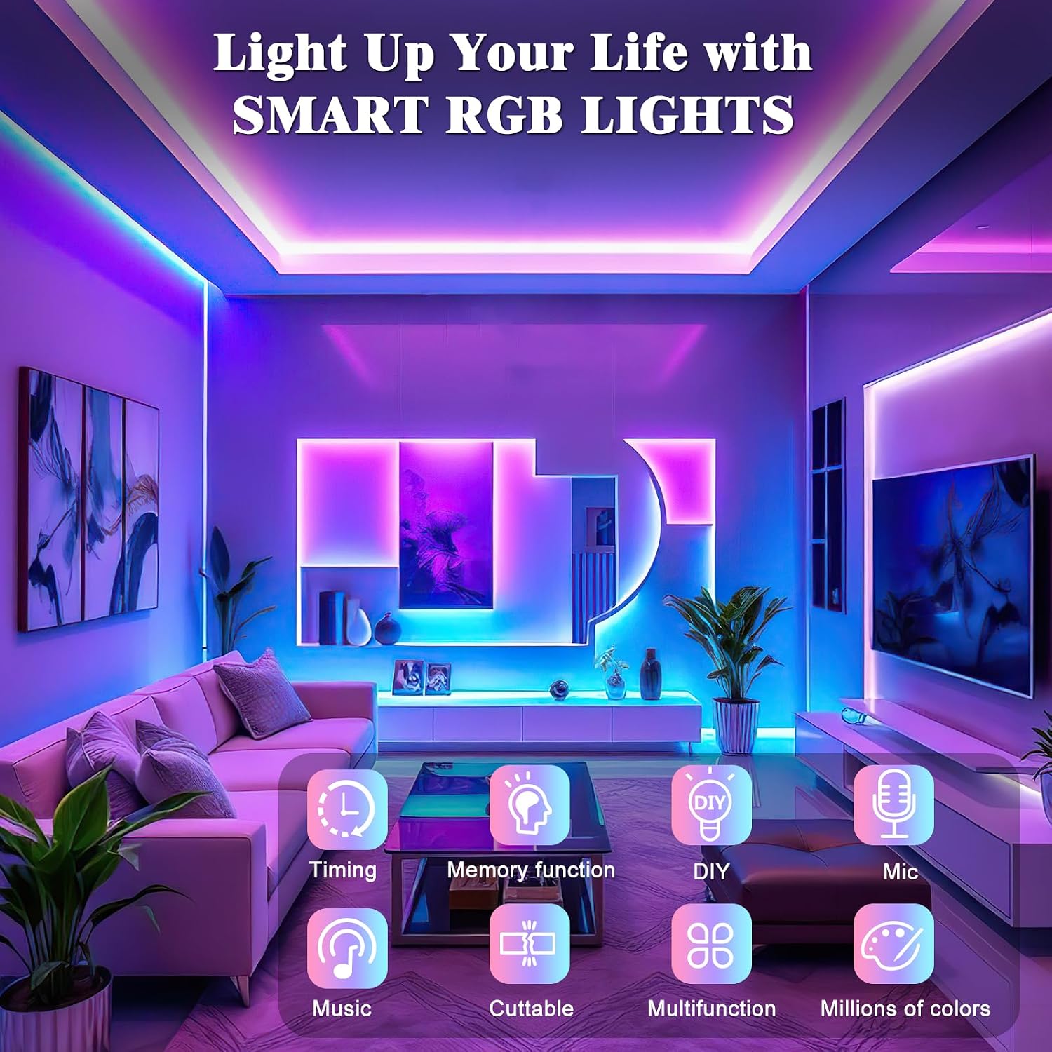 LED Streifen LED Leiste 20m,RGB LED Strip mit Fernbedienung&APP&Musik Sync - Analyse des détails et conception