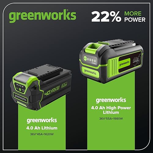 Vista 38 de GreenWorks GREENWORKS 40V 2.0 AH batería de iones de litio 29462