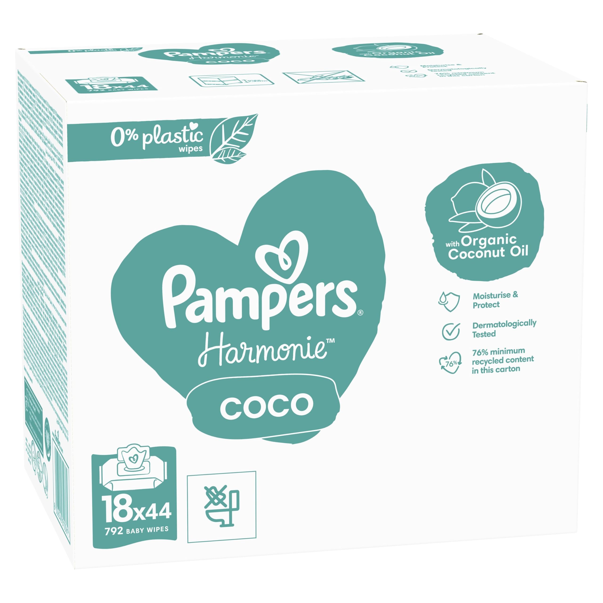 PampersCoconut ECom Wet Wipes 18x