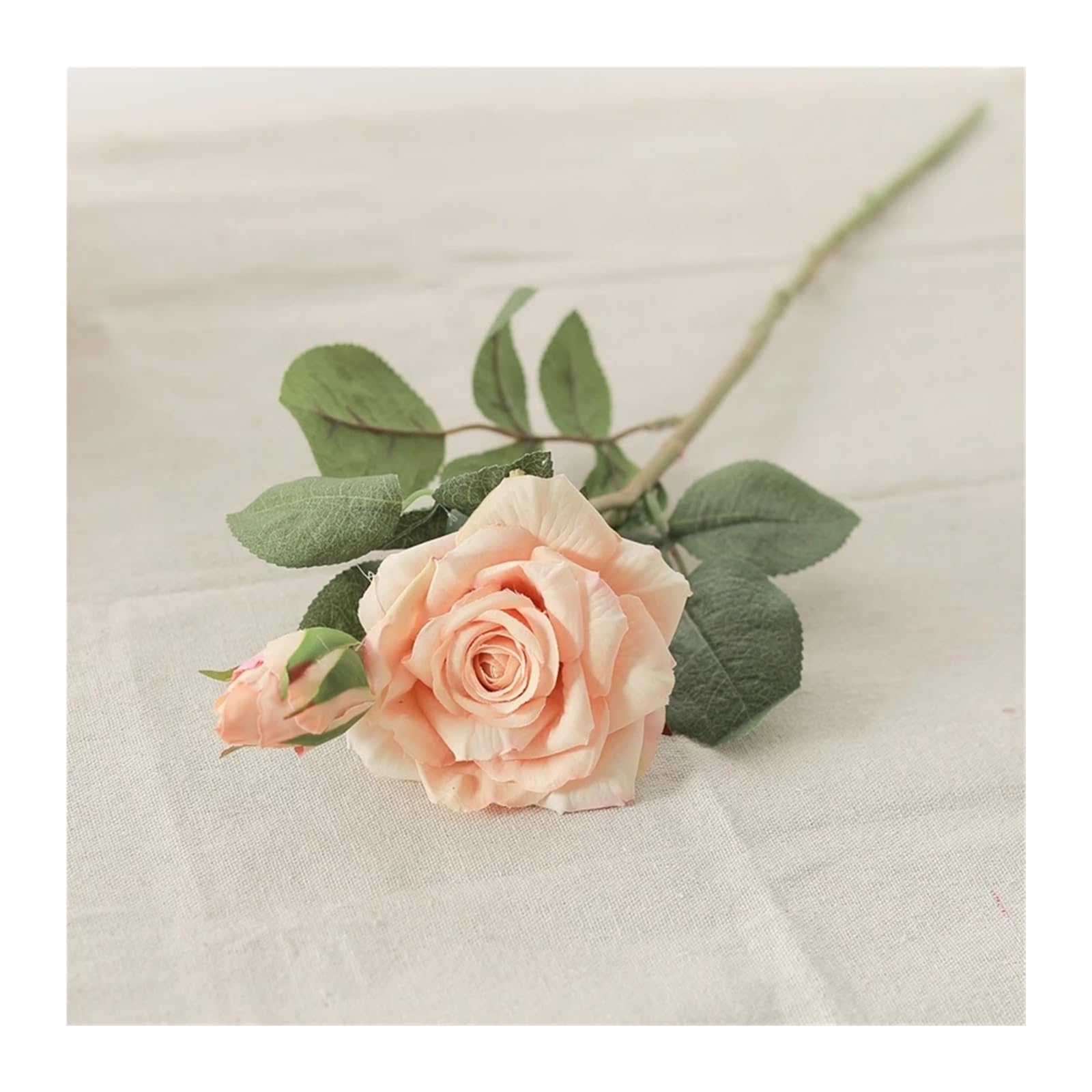 LXLAEOANG Artificial Flower Branches Long Branch Artificial Flowers Silk Large Rose Autumn Vintage Family Vase Flower Arrangement Home Wedding Decoration(Color4)