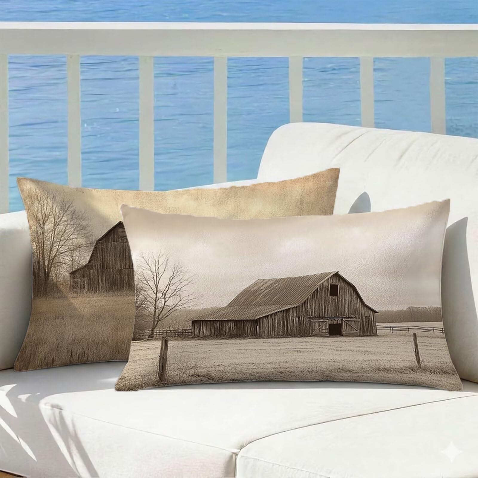 Housse coussin exterieur impermeable 50x80 rétro pour embellir votre salon de jardin