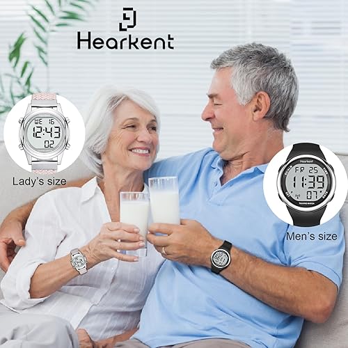 Miniatura 4 de Reloj digital parlante para damas con acento americano con voz LCD Big Numbers Watch para personas con discapacidad visual, ancianos o ciegos,