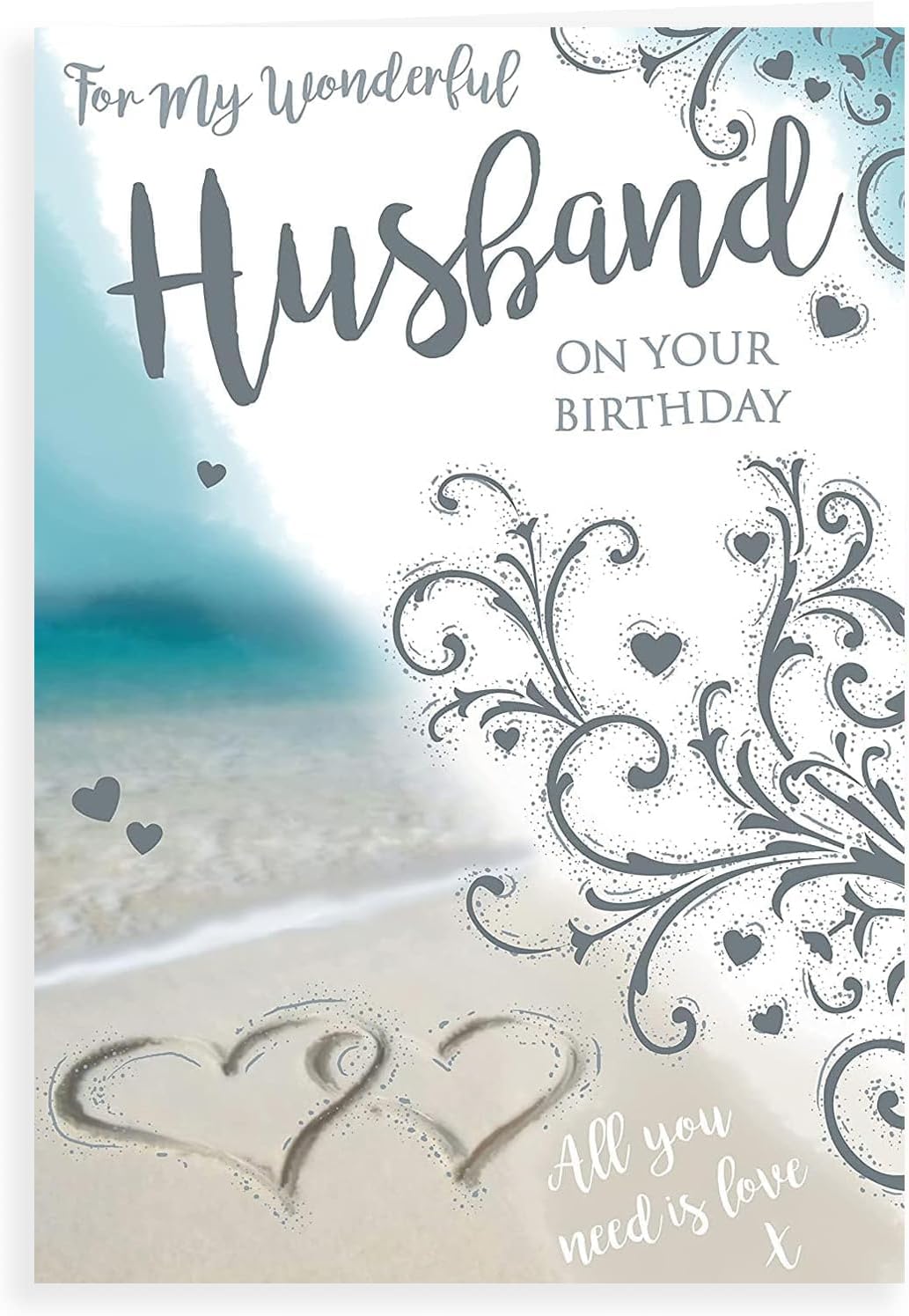 For My Wonderful Husband Birthday Card - Size 6" X 9" : Amazon.co.uk ...