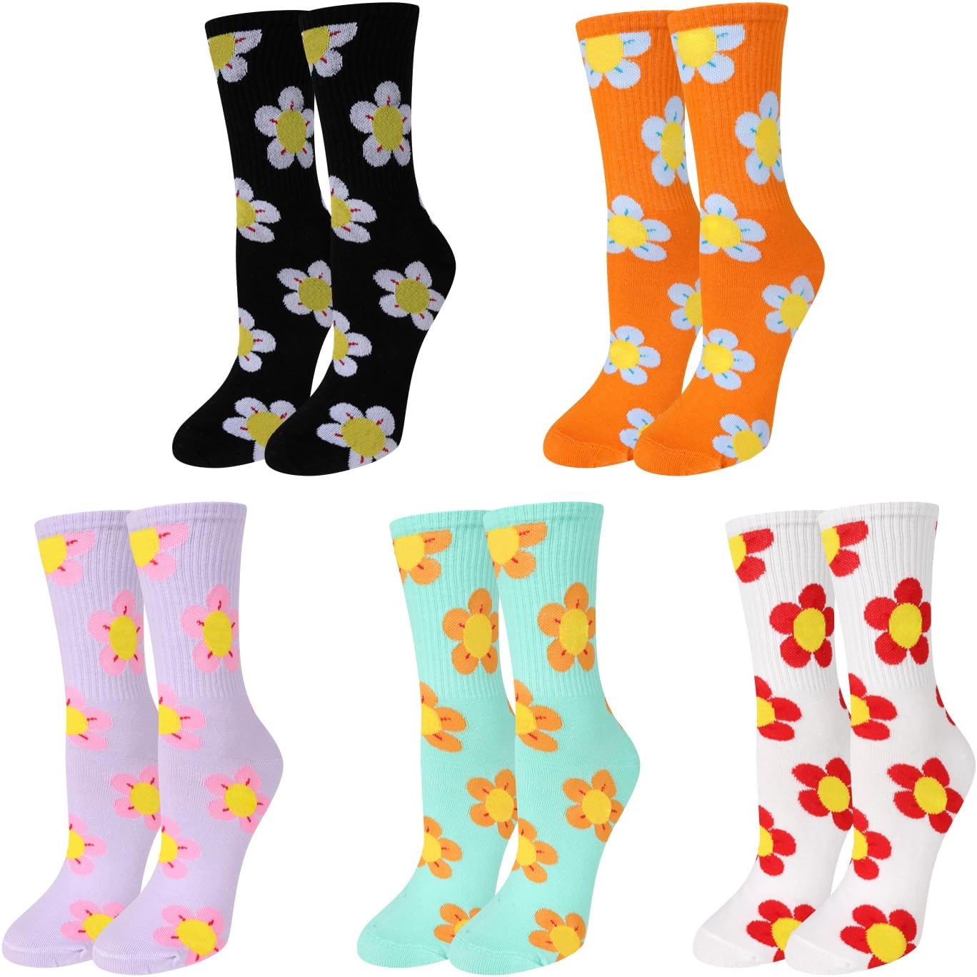 Benefeet Sox Funny Socks for Women Girls Novelty Crazy Design Patterned Casual Cotton Crew Socks Cute Ankle High Dress Sock