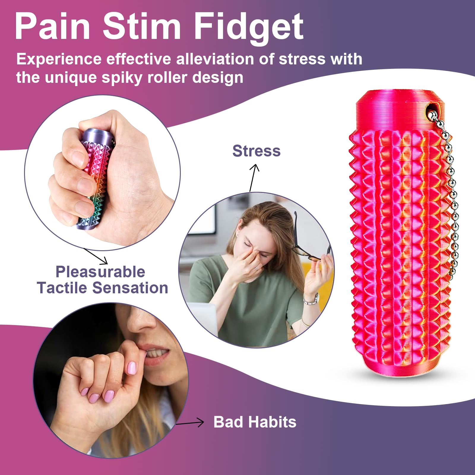 Little Ouchies Pain Fidget (4PCS), Pain Stim Fidget Toy for