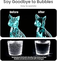 Vista 5 de Resiners Resin Bubble Remover, 10 Min Remove Bubbles, 95kPa Vacuum Degassing Chamber, Compact Airless Lite Machine for Epoxy Molds Casting,UV