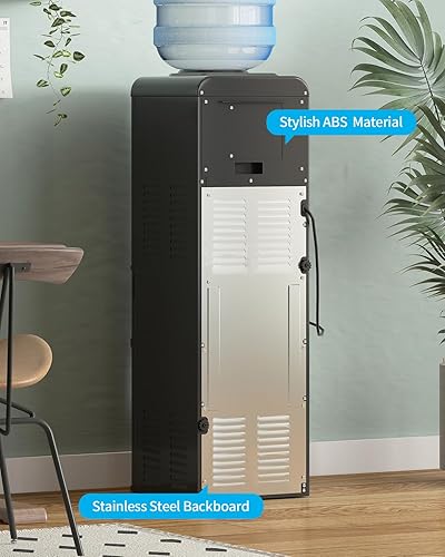 Miniatura 6 de TABU Dispensador de agua 3 en 1 con máquina de hielo, enfriador de agua para hacer hielo de 33 libras24 horas con 3 ajustes de temperatura, agua