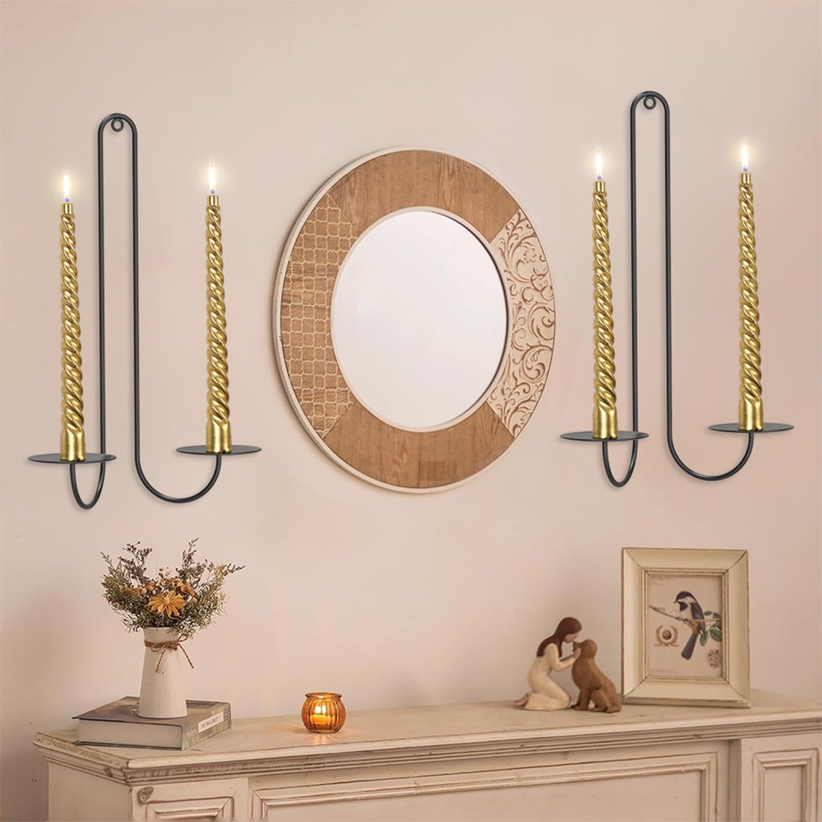 Modern Metal Wall Candle Holders