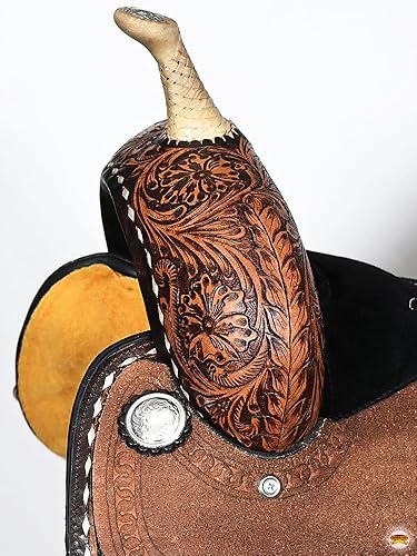 Miniatura 5 de HILASON Western Horse Saddle American Leather Trail Barrel Dark Brown