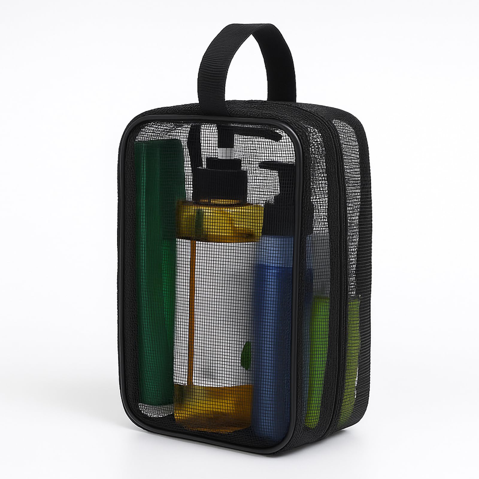 KALIONE Mesh Shower Caddy Bag Portable Toiletry Bag Travel Mesh Toiletry Quick Dry Tote Bags with Zipper Hanging
