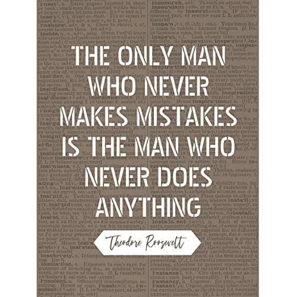 Artery8 Dictionary Quote Roosevelt Mistakes Never Anything Art Print Canvas Premium Wall Decor Poster Mural