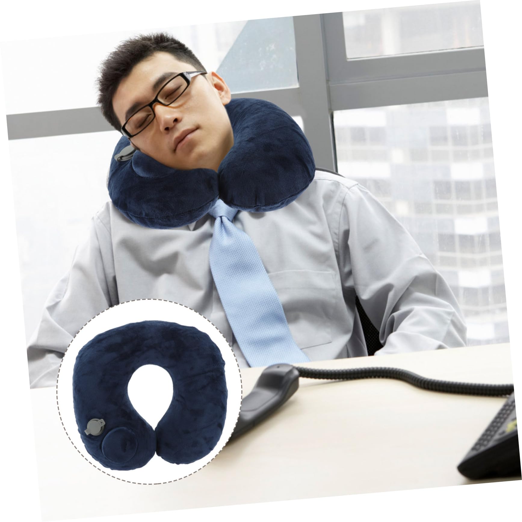 TOPBATHY Cuscino Gonfiabilper Viaggio Collo Cuscino Da Viaggio Per Aerei Autobus Treni Casa Ufficio Cervicale Per Collo Floccato