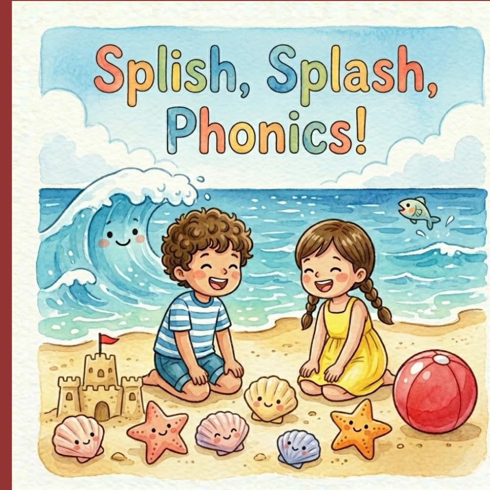 Splish, Splash, Phonics!: A Beach Adventure for Early Readers | Phase 2 & 3 Decodable Book for Reception Kids (Ages 4–5)