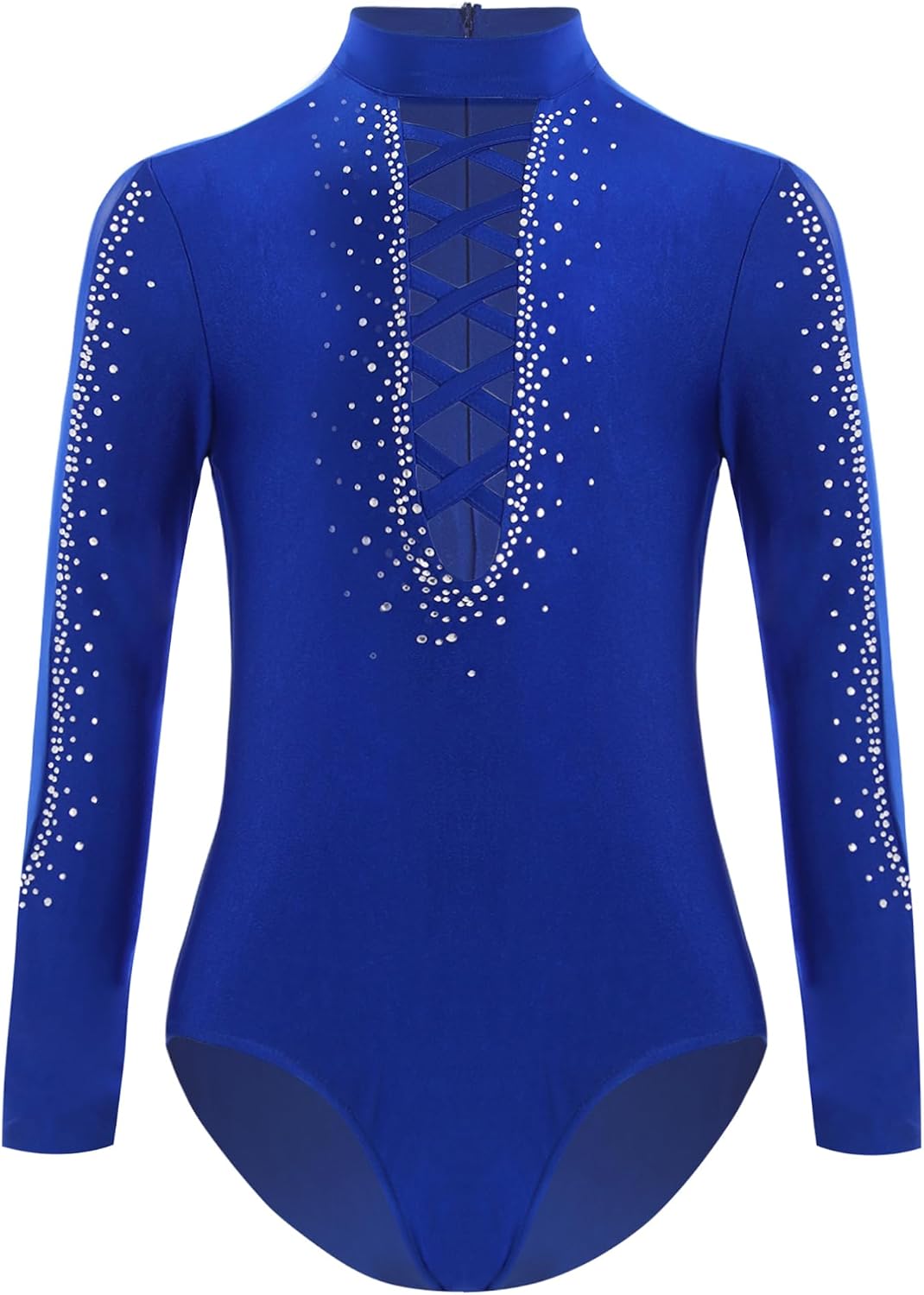 Agoky Boys Shiny Latin Dance Bodysuit Top Kids Sparkle Gymnastics Leotard for Salsa Samba Dance Training Practice