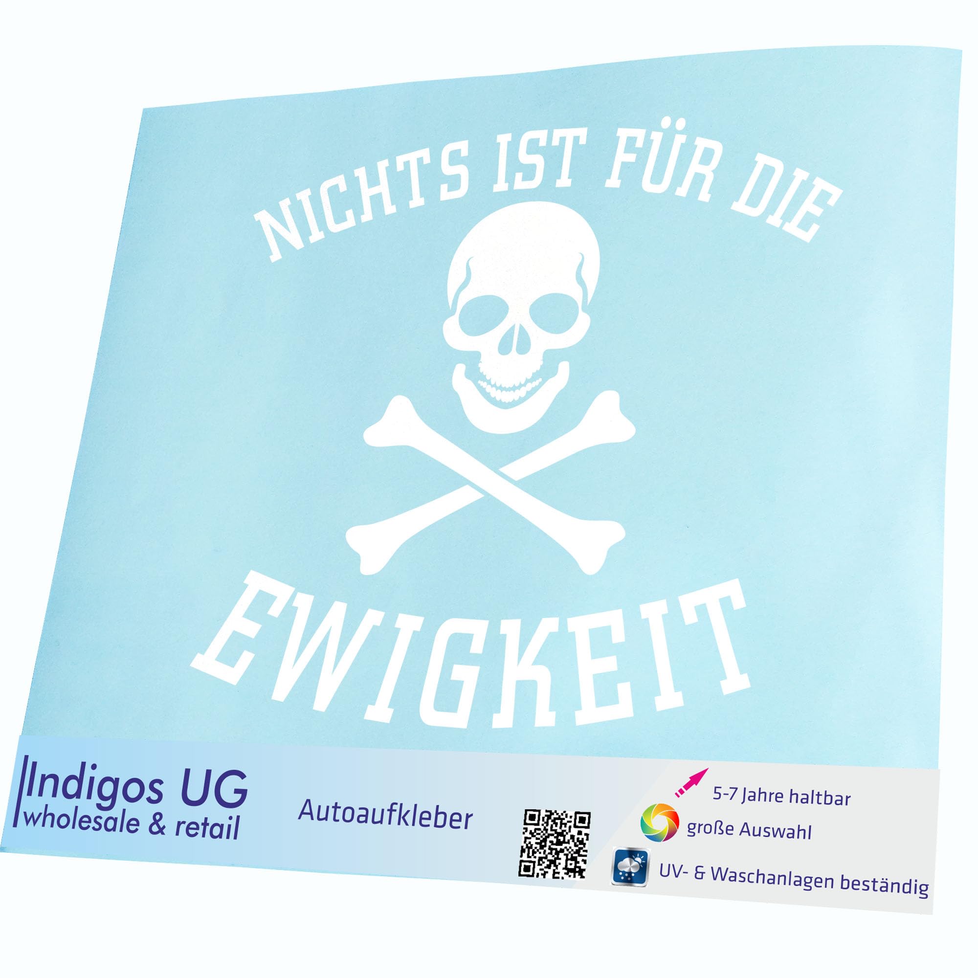 Adesivo Auto INDIGOS JDM Buffalo Die Cut - Argento, 139x93 Mm - Pellicola Tedesca UV Resistente
