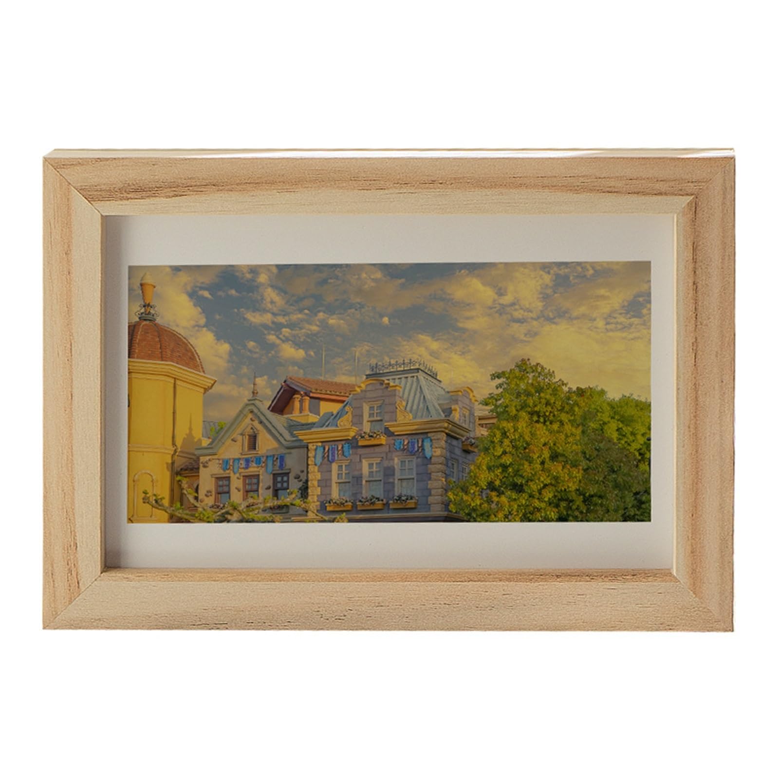 Akrylowa drewniana ramka na zdjęcia, stojak pulpit ścienny A4 wielokolorowy wiele rozmiarów(Wood Frame,10X15cm 6inch)
