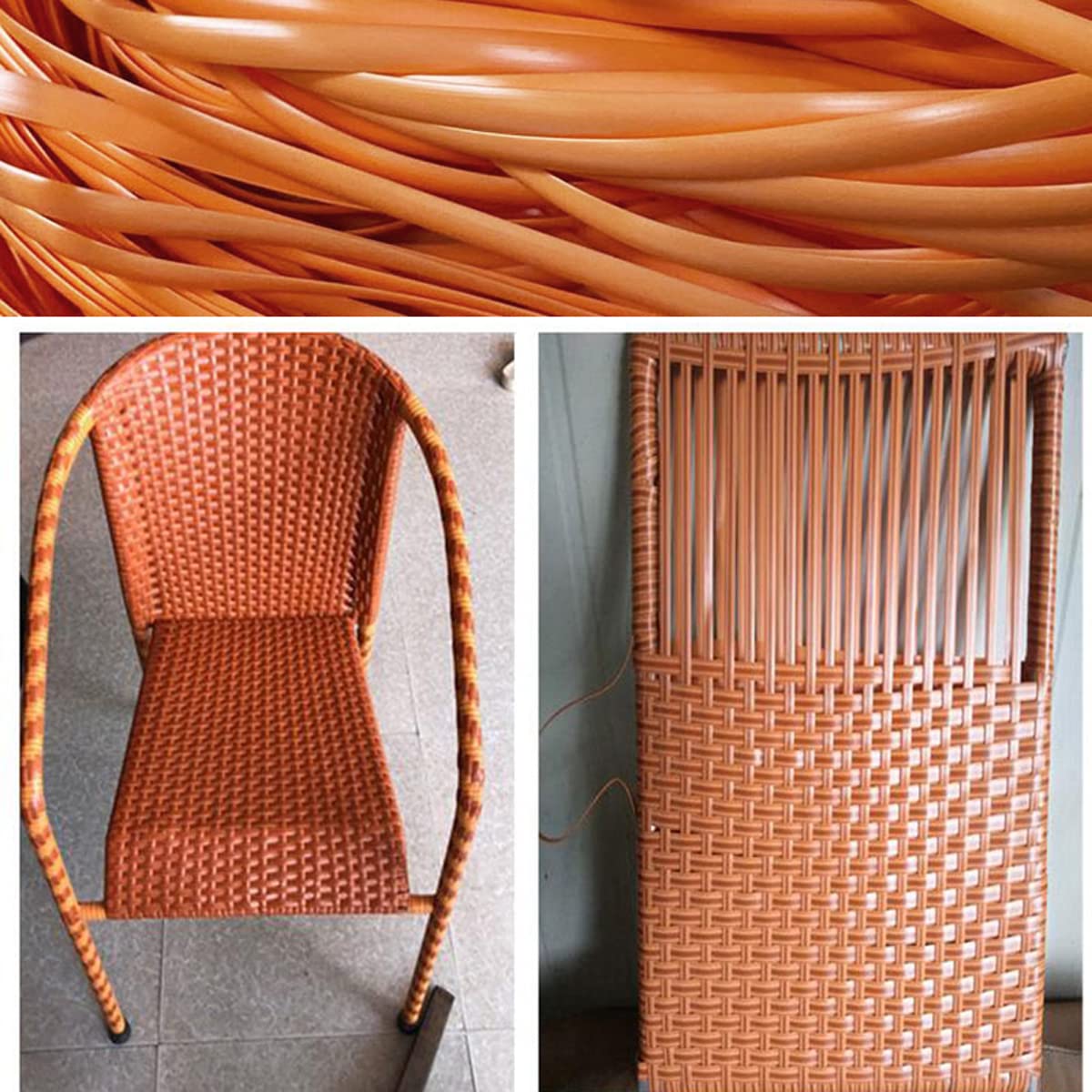 YebiO 8 Mm Syntetyczny Materiał Do Naprawy Wikliny, Tkane Płaskie Rattanowe Meble Do Naprawy Dla Majsterkowiczów, Rękodzieło, Kosz Na Stół/Pattern 18/8Mm*60M/0.3In*196.9Ft