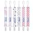 Smlpuame Pacifier Clip Girl,6 Pack Stylish Binky Clips Strap for Baby Girls,Paci Holder with Clip Lightweight Universal Fits Most Pacifiers Teether Toy Teething Ring Soothie,Baby Gifts(Pink & Grey)