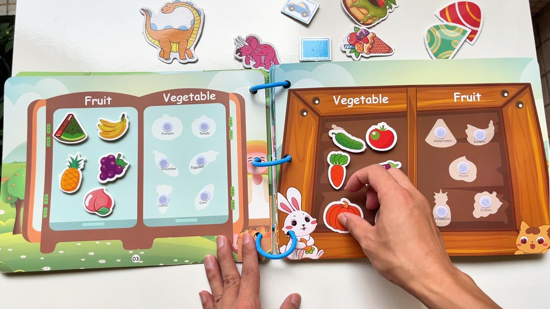 Tangdudu Montessori Busy Book ab 1 2 3 4 5 Jahre Kleinkinder, Quiet Book, Activity Book zum Lernen von Tieren, Farben, Formen, Obst, Gemüse Tangdudu Montessori Busy Book ab 1 2 3 4 5 Jahre Kleinkinder, Quiet Book, Activity Book zum Lernen von Tieren, Farben, Formen, Obst, Gemüse