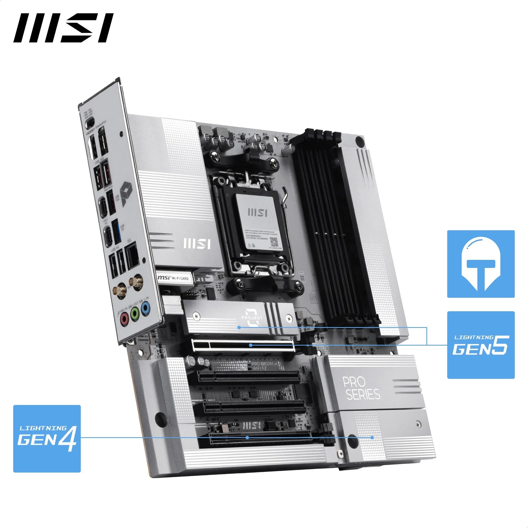 Amazon.com: MSI PRO B850M-A WiFi PZ Motherboard, Back-Connect mATX