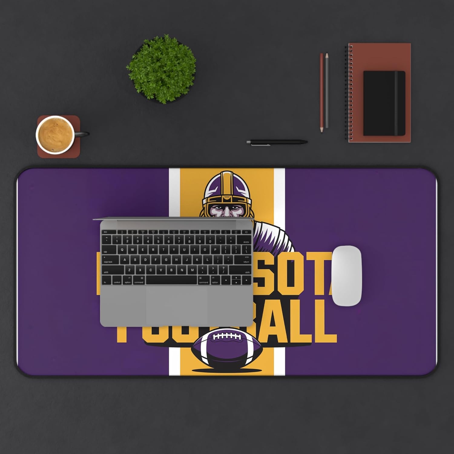 Minnesota High Definition Print Non Slip Desk Mat Office Home Mouse Pad Sports Fan Gift Ultra Smooth Surface Rubber Backing
