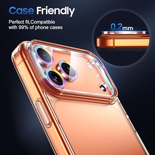 Miniatura 145 de UniqueMe [Paquete de 3 protectores de lente de cámara compatibles con iPhone 14 Pro Max/iPhone 14 Pro, vidrio templado, [compatible con fundas]