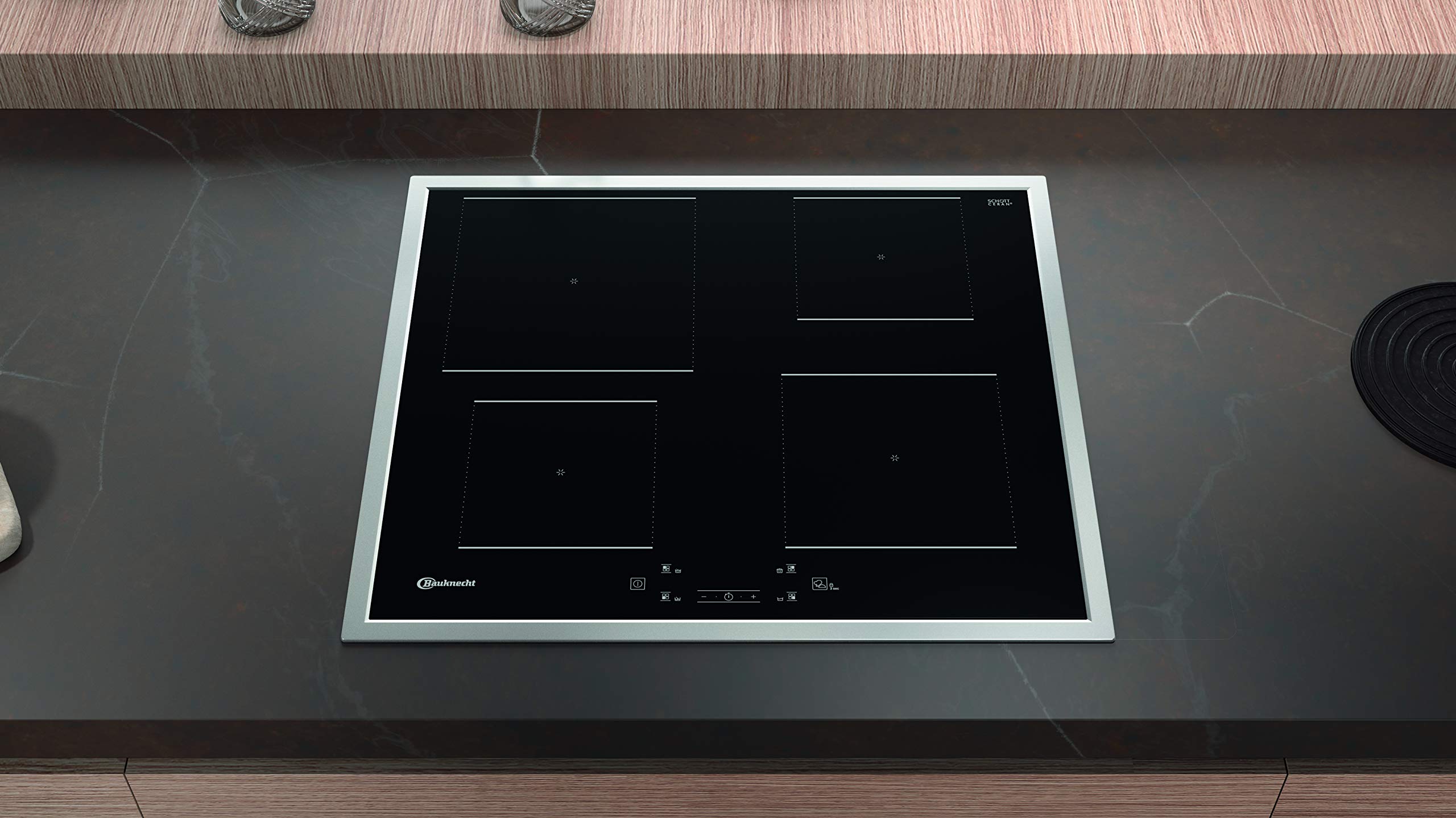 Bauknecht Induktions-Kochfeld BQ 2760S FT / Booster/ Touch Control /Simmer-Funktion / Restwärmeanzeige/ flacher Edelstahl-Rahmen