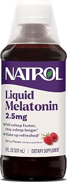 Natrol Liquid Melatonin for Adults, 2.5 mg, Berry-Flavored, 8 Fl Oz