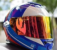 Vista 4 de Casco de cara completa Rapid Street para LS2, visera tintada, protección UV, antiarañazos (estilo 3)